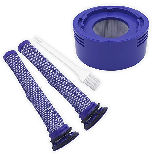 ダイソン互換 掃除機フィルターセット 水洗い可能 お手入れ簡単 ミニブラシ付き (V7＆V8シリーズ対応)